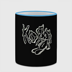 Кружка 3D KoЯn Korn рисунок, цвет: 3D-небесно-голубой кант — фото 2
