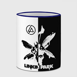 Кружка 3D Linkin Park логотип черно-белый, цвет: 3D-синий кант — фото 2