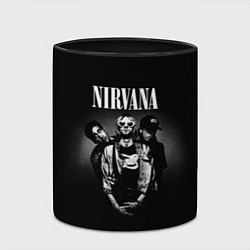 Кружка 3D Nirvana рок-группа, цвет: 3D-белый + черный — фото 2