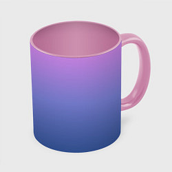 Кружка 3D PINK-BLUE GRADIENT ГРАДИЕНТ, цвет: 3D-белый + розовый