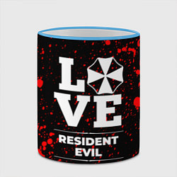 Кружка 3D Resident Evil Love Классика, цвет: 3D-небесно-голубой кант — фото 2