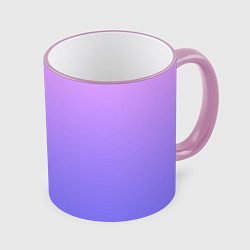 Кружка 3D PINK-PURPLE GRADIENT ГРАДИЕНТ РОЗОВО-ФИОЛЕТОВЫЙ, цвет: 3D-розовый кант