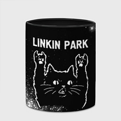 Кружка 3D Группа Linkin Park и Рок Кот, цвет: 3D-белый + черный — фото 2