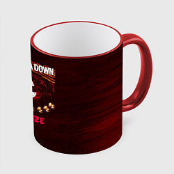 Кружка 3D Hypnotize - System of a Down, цвет: 3D-красный кант