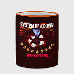 Кружка 3D Hypnotize - System of a Down, цвет: 3D-оранжевый кант — фото 2