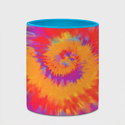 Кружка 3D Тай дай в радуге, цвет: 3D-белый + небесно-голубой — фото 2