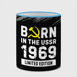 Кружка 3D Born In The USSR 1969 year Limited Edition, цвет: 3D-небесно-голубой кант — фото 2