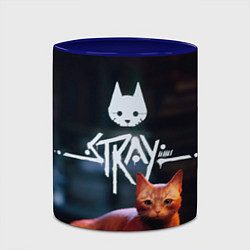 Кружка 3D Stray: Бродячий кот, цвет: 3D-белый + синий — фото 2