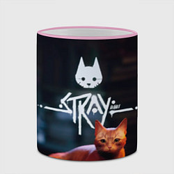 Кружка 3D Stray: Бродячий кот, цвет: 3D-розовый кант — фото 2