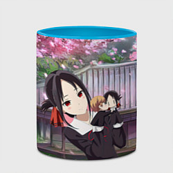 Кружка 3D Кагуя - Синомия Love is war Госпожа, цвет: 3D-белый + небесно-голубой — фото 2