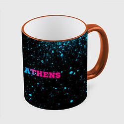 Кружка 3D AEK Athens Neon Gradient, цвет: 3D-оранжевый кант