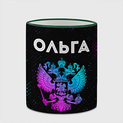 Кружка 3D Ольга Россия, цвет: 3D-зеленый кант — фото 2