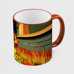 Кружка 3D Hello Neighbor Привет сосед Сосед поливает, цвет: 3D-оранжевый кант