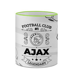 Кружка 3D Ajax Football Club Number 1 Legendary, цвет: 3D-светло-зеленый кант — фото 2