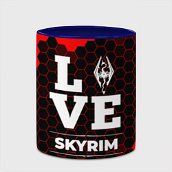 Кружка 3D Skyrim Love Классика, цвет: 3D-белый + синий — фото 2