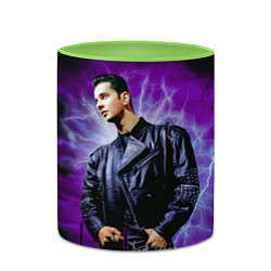 Кружка 3D Depeche Mode - Dave Gahan, цвет: 3D-белый + светло-зеленый — фото 2