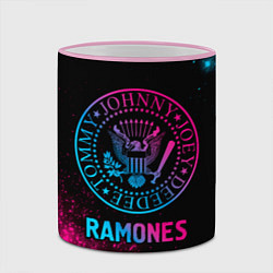 Кружка 3D Ramones Neon Gradient, цвет: 3D-розовый кант — фото 2