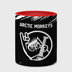 Кружка 3D Arctic Monkeys - КОТ - Краски, цвет: 3D-белый + красный — фото 2