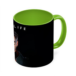 Кружка 3D Half life - Gordon Freeman, цвет: 3D-белый + светло-зеленый