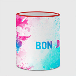 Кружка 3D Bon Jovi Neon Gradient, цвет: 3D-красный кант — фото 2
