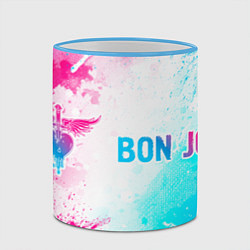 Кружка 3D Bon Jovi Neon Gradient, цвет: 3D-небесно-голубой кант — фото 2