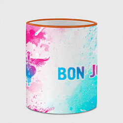 Кружка 3D Bon Jovi Neon Gradient, цвет: 3D-оранжевый кант — фото 2