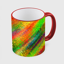 Кружка 3D Rainbow inclusions, цвет: 3D-красный кант