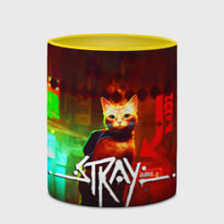 Кружка 3D Stray: Бродяжка, цвет: 3D-белый + желтый — фото 2