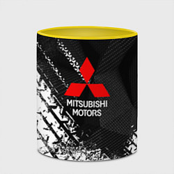 Кружка 3D Mitsubishi - След протектора, цвет: 3D-белый + желтый — фото 2