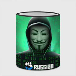 Кружка 3D Russian hacker green, цвет: 3D-черный кант — фото 2