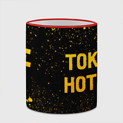 Кружка 3D Tokio Hotel - gold gradient: надпись и символ, цвет: 3D-красный кант — фото 2