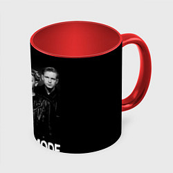 Кружка 3D Depeche Mode - black & white portrait, цвет: 3D-белый + красный