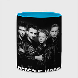 Кружка 3D Depeche Mode - black & white portrait, цвет: 3D-белый + небесно-голубой — фото 2