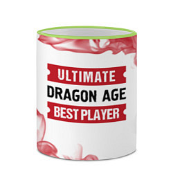 Кружка 3D Dragon Age: Best Player Ultimate, цвет: 3D-светло-зеленый кант — фото 2