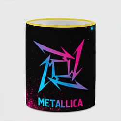 Кружка 3D Metallica - neon gradient, цвет: 3D-желтый кант — фото 2