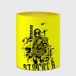 Кружка 3D STALKER Тень Чернобыля Альтернатива, цвет: 3D-белый + желтый — фото 2