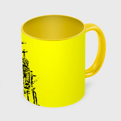 Кружка 3D STALKER Тень Чернобыля Альтернатива, цвет: 3D-белый + желтый