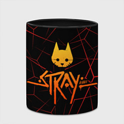 Кружка 3D Stray cat игра блуждающий кот, цвет: 3D-белый + черный — фото 2
