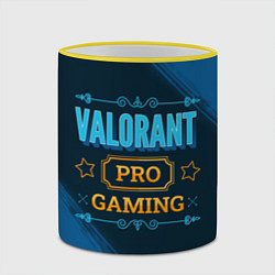 Кружка 3D Игра Valorant: pro gaming, цвет: 3D-желтый кант — фото 2