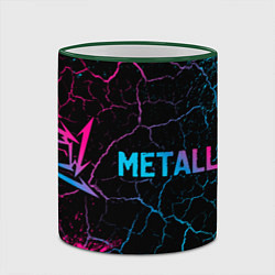 Кружка 3D Metallica - neon gradient: надпись и символ, цвет: 3D-зеленый кант — фото 2