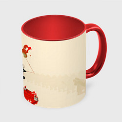 Кружка 3D Cult of the lamb art, цвет: 3D-белый + красный