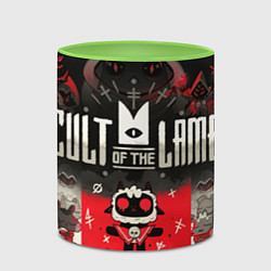 Кружка 3D Собрание Культа - Cult of the lamb, цвет: 3D-белый + светло-зеленый — фото 2