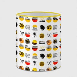 Кружка 3D Minimalistic patterns, цвет: 3D-желтый кант — фото 2