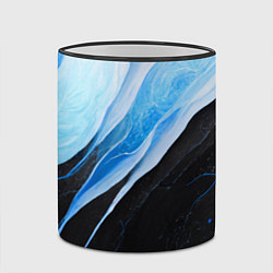 Кружка 3D Тёмно-синий мрамор, цвет: 3D-черный кант — фото 2
