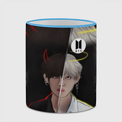 Кружка 3D BTS Kim Taehyung, цвет: 3D-небесно-голубой кант — фото 2
