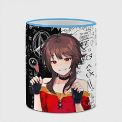 Кружка 3D Мегумин - Коносуба, цвет: 3D-небесно-голубой кант — фото 2