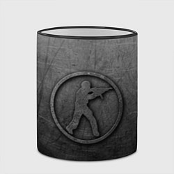 Кружка 3D Чугунный логотип Counter Strike, цвет: 3D-черный кант — фото 2