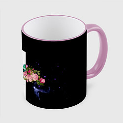Кружка 3D BTS Flowers In Space, цвет: 3D-розовый кант