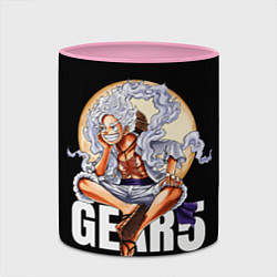 Кружка 3D Монки Д Луффи 5 гир - One Piece, цвет: 3D-белый + розовый — фото 2