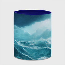 Кружка 3D Буря в море, цвет: 3D-белый + синий — фото 2